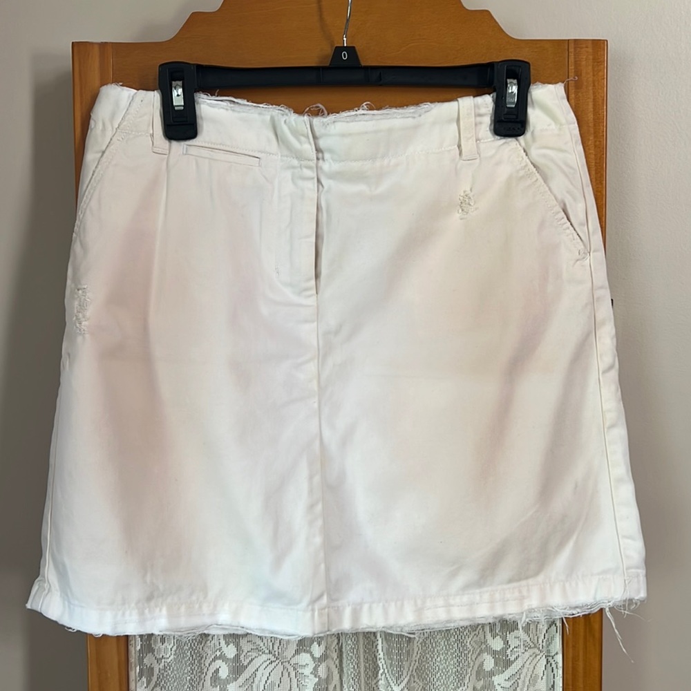 J.Crew White Denim Mini Skirt, Size 6